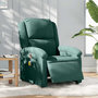 Voir la diapositive 1 : VIDAXL Fauteuil inclinable de massage electrique vert fonce velours