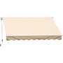 Voir la diapositive 1 : OUTSUNNY Store banne manuel rétractable alu. polyester imperméabilisé haute densité 4 x 2,5 m beige