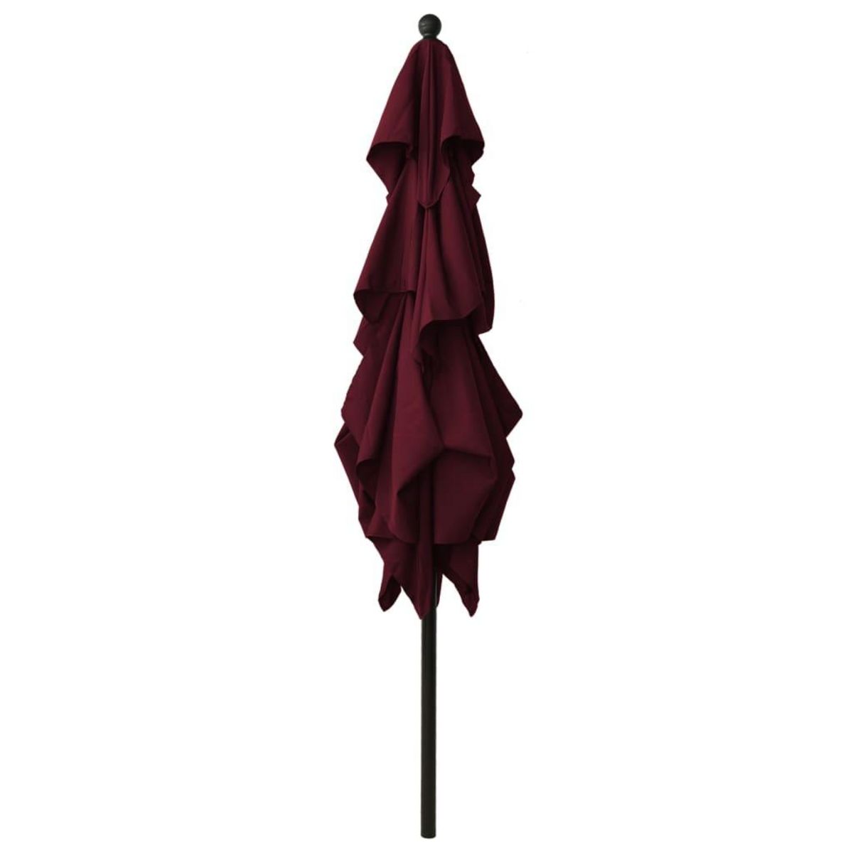 VIDAXL Parasol de jardin a 3 niveaux mat en aluminium rouge bordeaux