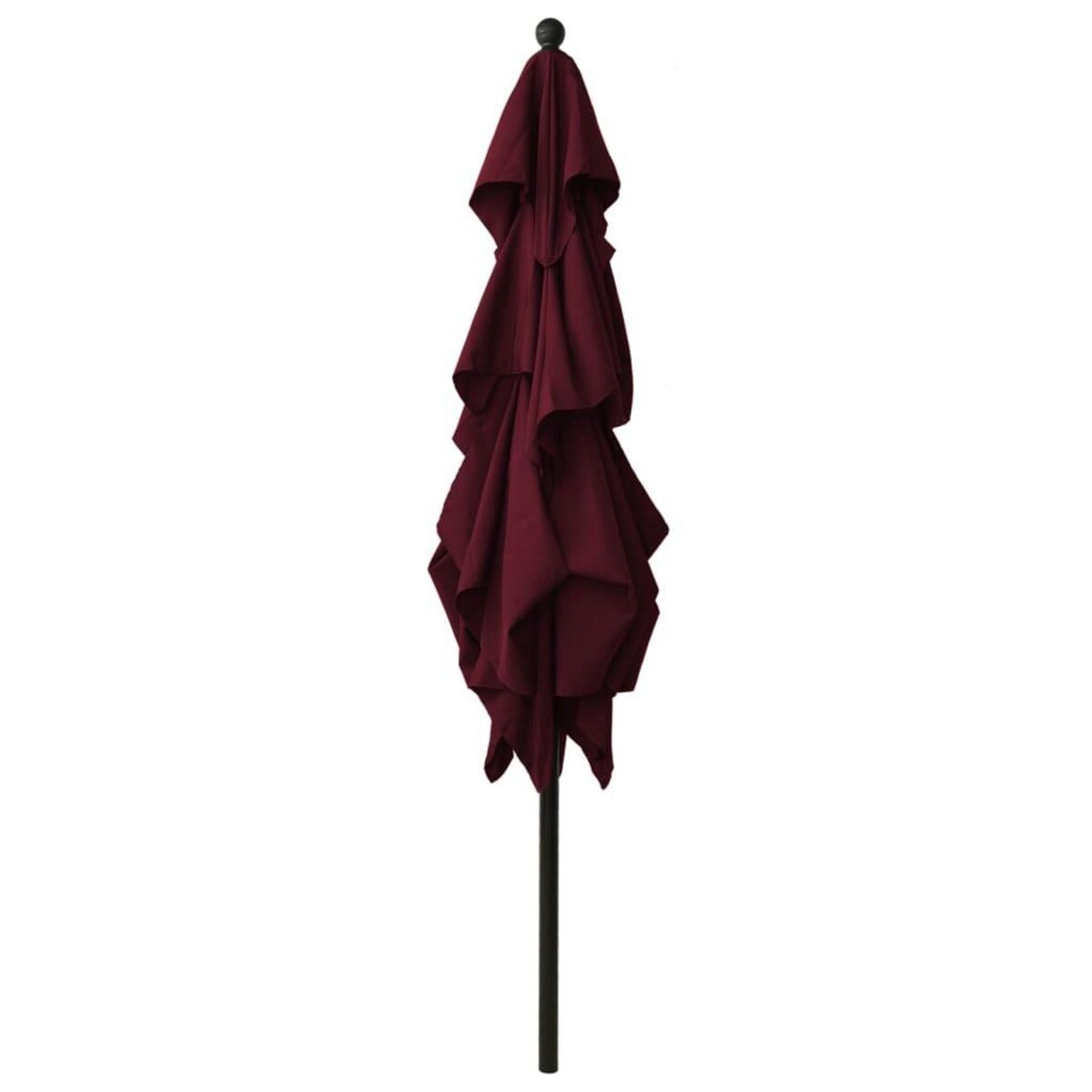 VIDAXL Parasol de jardin a 3 niveaux mat en aluminium rouge bordeaux