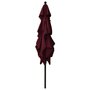 Voir la diapositive 3 : VIDAXL Parasol de jardin a 3 niveaux mat en aluminium rouge bordeaux