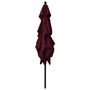 Voir la diapositive 3 : VIDAXL Parasol de jardin a 3 niveaux mat en aluminium rouge bordeaux
