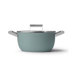 SMEG Faitout vert émeraude mat 24cm + couvercle - CSF2412EGM