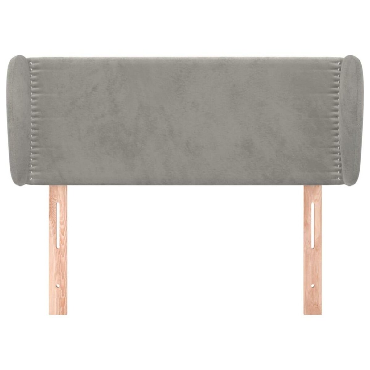 VIDAXL Tete de lit avec oreilles Gris clair 103x23x78/88 cm Velours