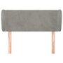 Voir la diapositive 3 : VIDAXL Tete de lit avec oreilles Gris clair 103x23x78/88 cm Velours