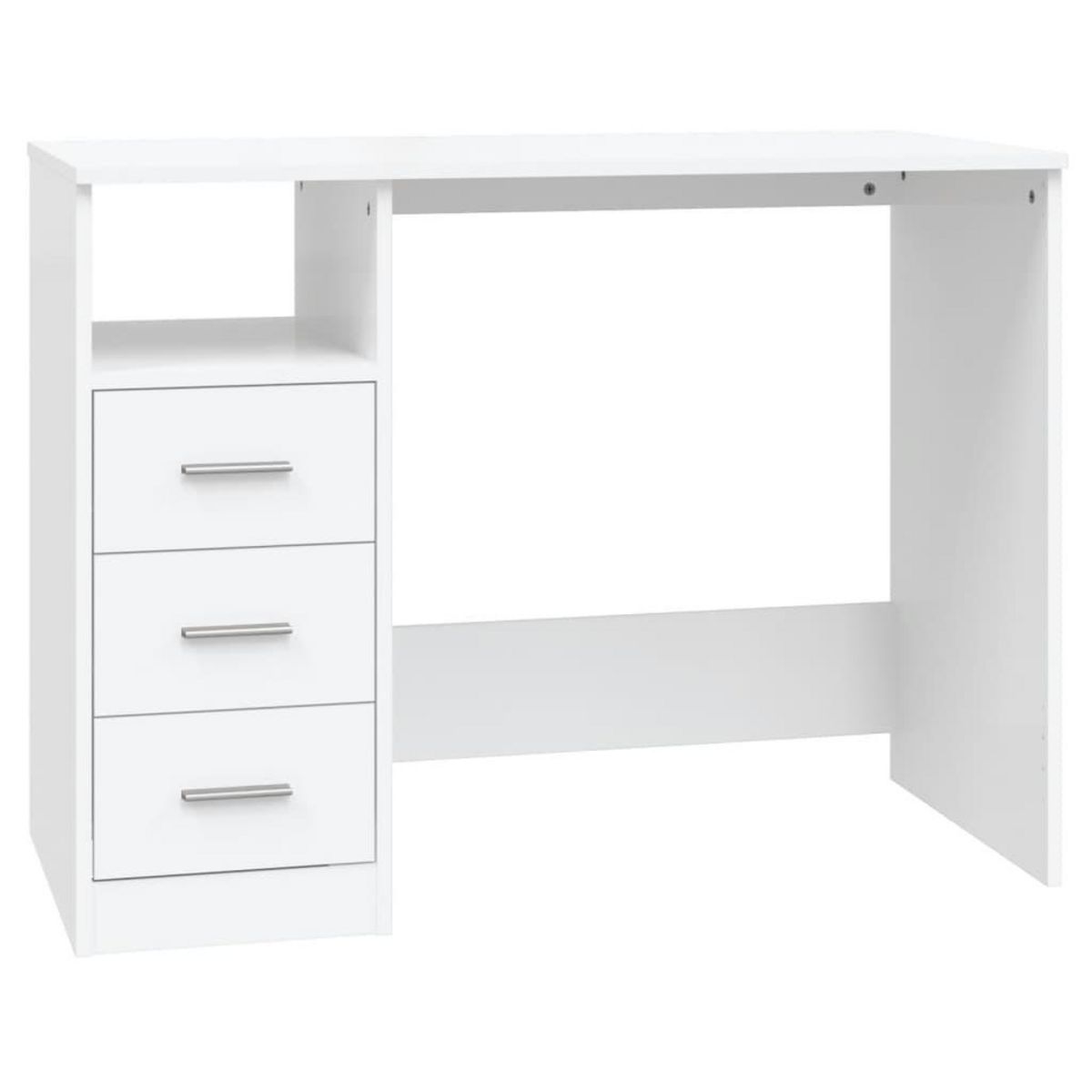 VIDAXL Bureau avec tiroirs Blanc 102x50x76 cm Bois d'ingenierie