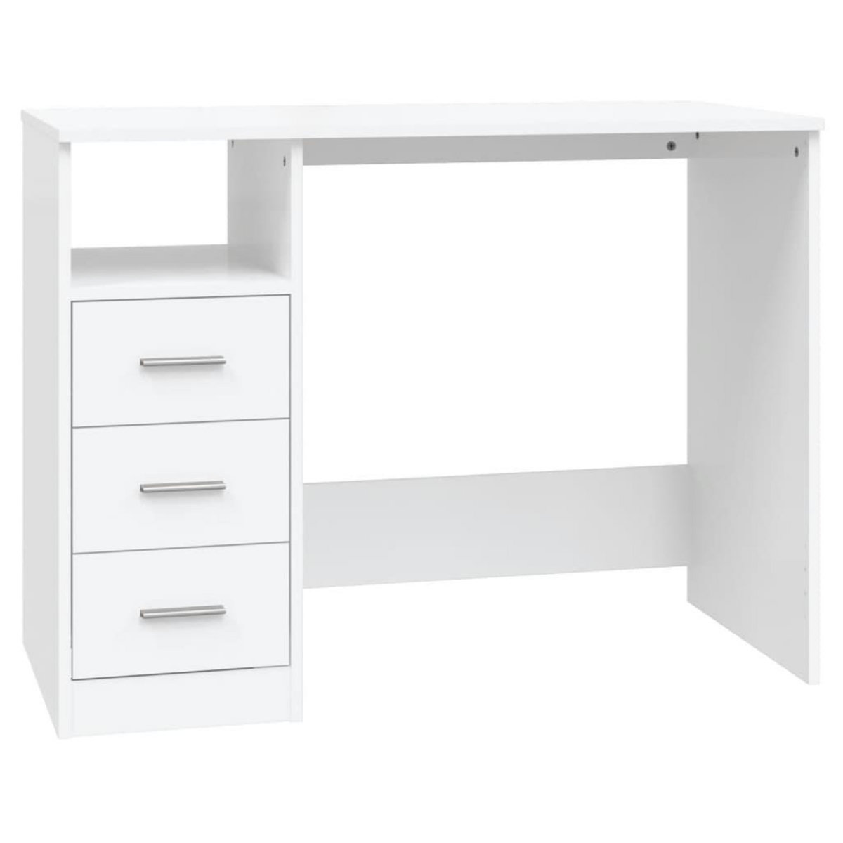 VIDAXL Bureau avec tiroirs Blanc 102x50x76 cm Bois d'ingenierie