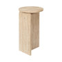 Voir la diapositive 5 : The Home Deco Factory Table d'appoint ronde effet travertin PIETRA - D.30 cm - Beige
