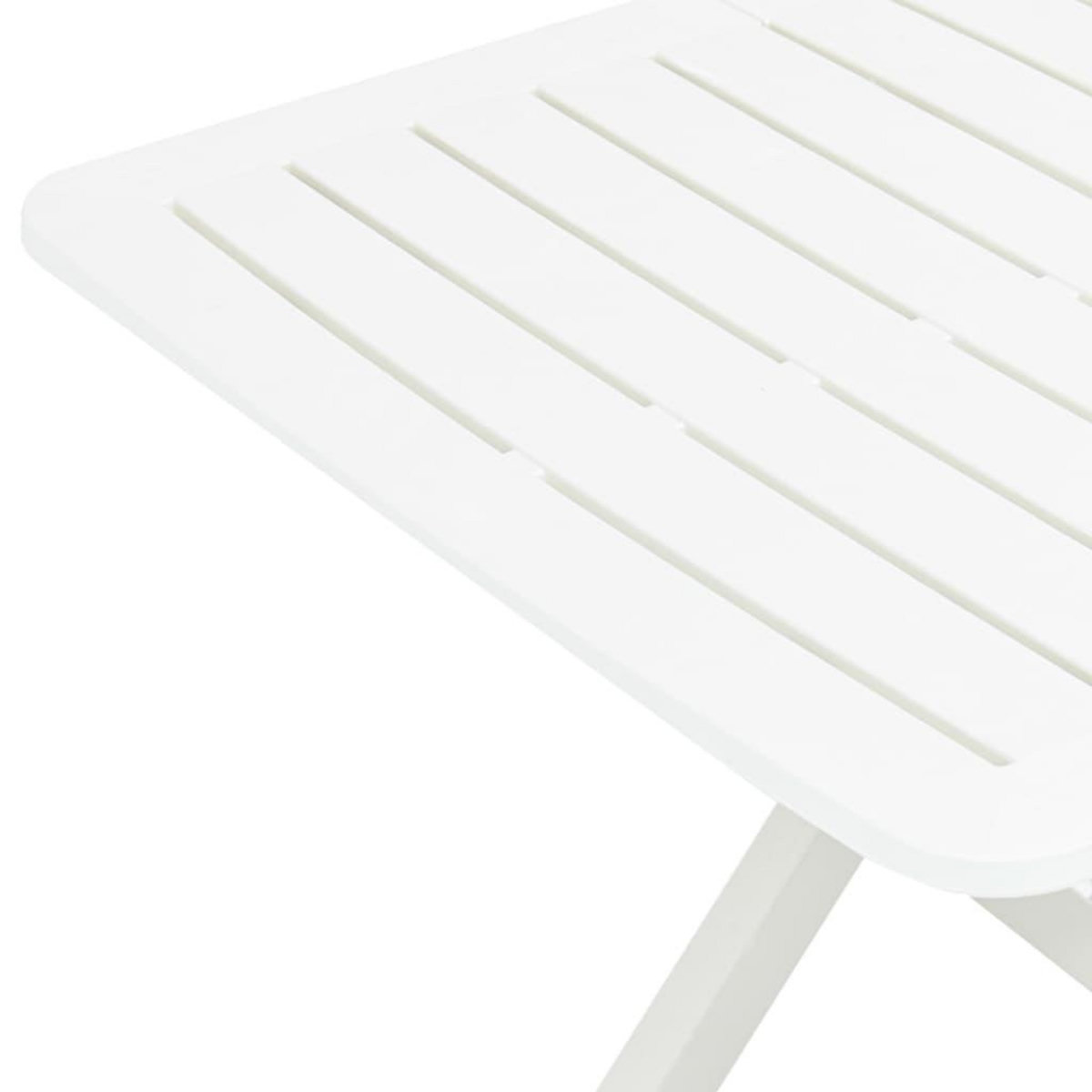 VIDAXL Table pliable de jardin Blanc 79x72x70 cm Plastique