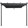 Voir la diapositive 1 : Habitat et Jardin Pergola adossée en aluminium avec toit rétractable-  3 x 4 m -  Gris