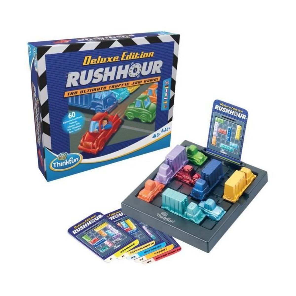 RAVENSBURGER Rush Hour Deluxe - Ravensburger - Casse-tete Think Fun - 60 défis 5 niveaux - Des 8 ans