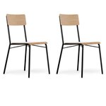 Paris Prix Lot de 2 Chaises Design  Ashburn  82cm Chêne