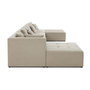 Voir la diapositive 4 : LISA DESIGN Amalfi - canapé modulable panoramique en u - 7 places - en tissu