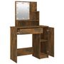 Voir la diapositive 4 : VIDAXL Coiffeuse avec LED Chene fume 86,5x35x136 cm