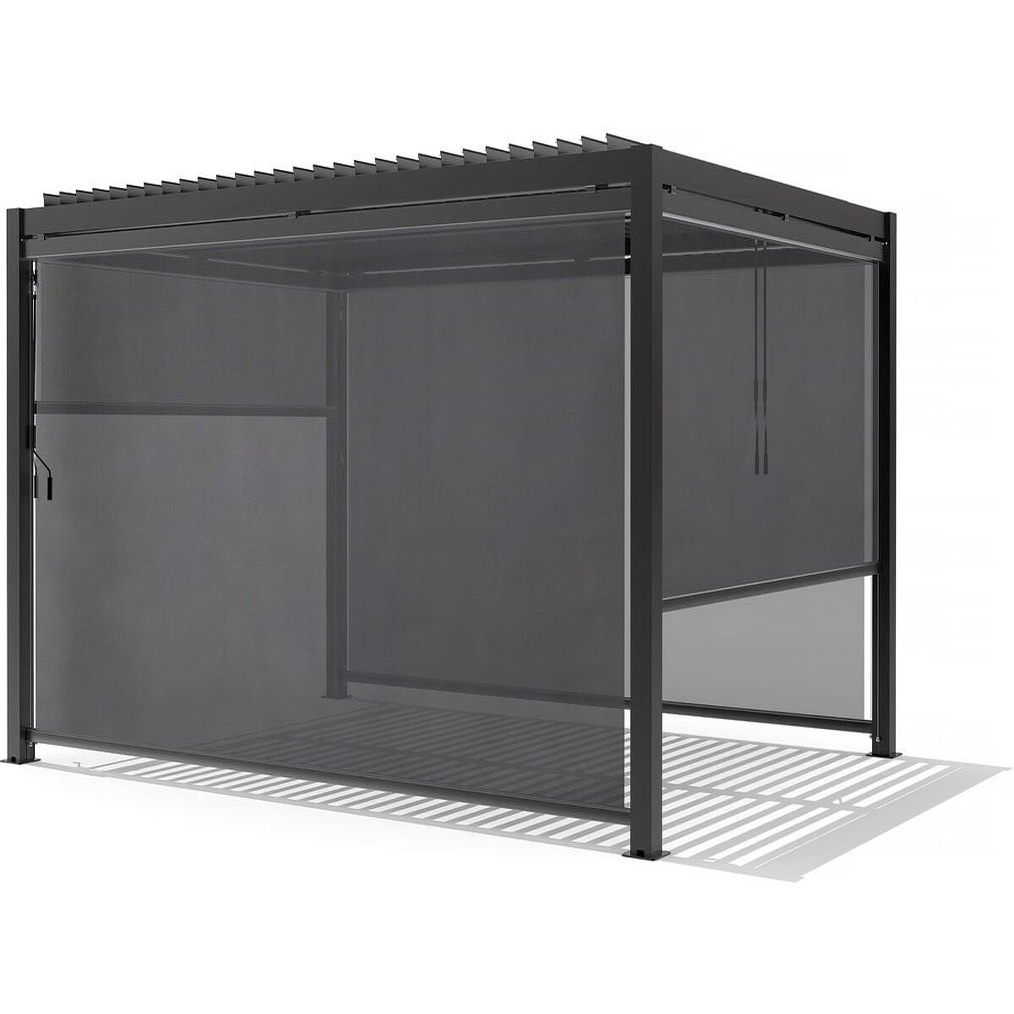 Voir la diapositive 4 : Habitat et Jardin Store pergola bioclimatique - 277 x 208 cm - gris anthracite