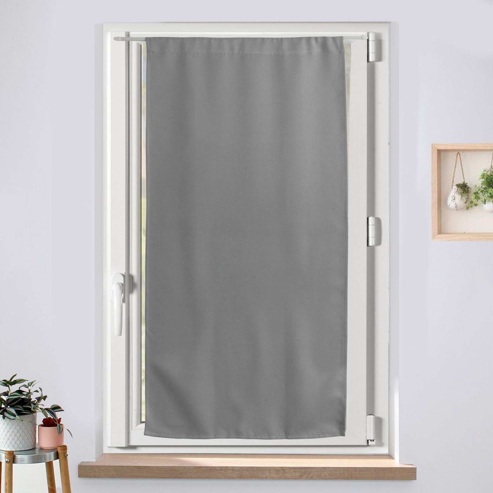 Voir la diapositive 2 : ENJOY HOME Rideau occultant  reglisse  60x120cm gris clair