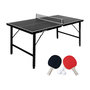 Voir la diapositive 1 : SWEEEK Mini table de ping pong pliable 150x75cm INDOOR, avec 2 raquettes et 3 balles