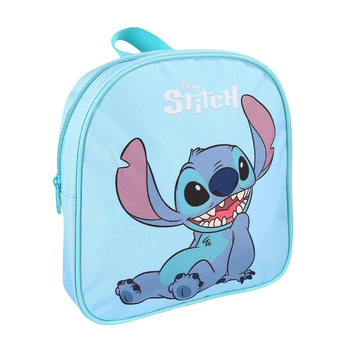 Bagtrotter Bagtrotter - Stitch  - Sac à Dos Scolaire Goûter 24 cm - Bleu Clair - 1 compartiment zippé - Bretelles en Sangle - 24x7x24 cm - Matière Polyester - Sac à Dos Scolaire Maternelle