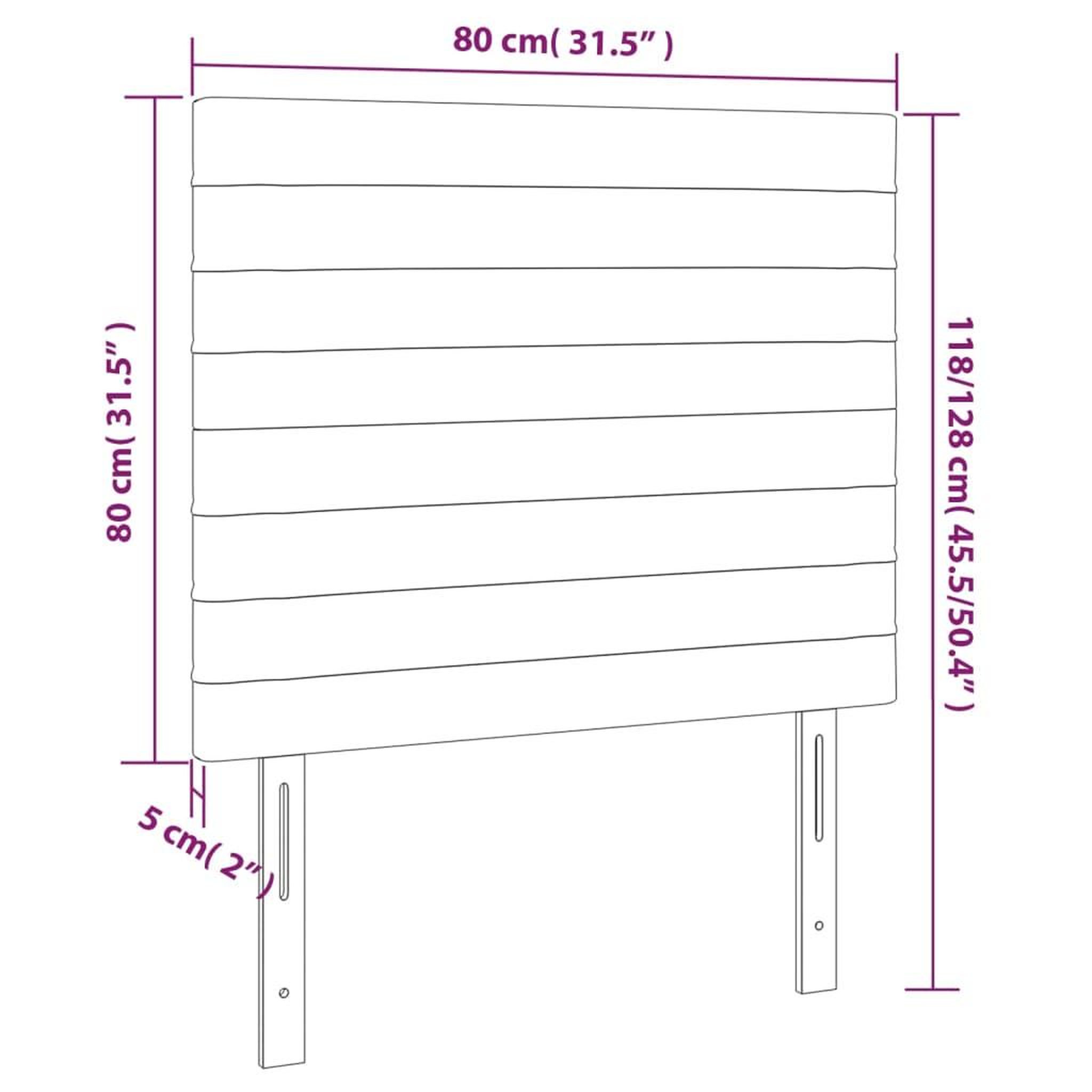 Voir la diapositive 6 : VIDAXL Tete de lit a LED Gris clair 80x5x118/128 cm Tissu