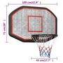 Voir la diapositive 6 : VIDAXL Panneau de basket-ball Noir 109x71x3 cm Polyethylene
