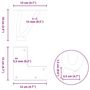 Voir la diapositive 6 : VIDAXL Pieds de table en forme d'epingle a cheveux 10 cm acier massif