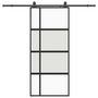 Voir la diapositive 2 : VIDAXL Porte coulissante avec kit de quincaillerie noir 90x205 cm