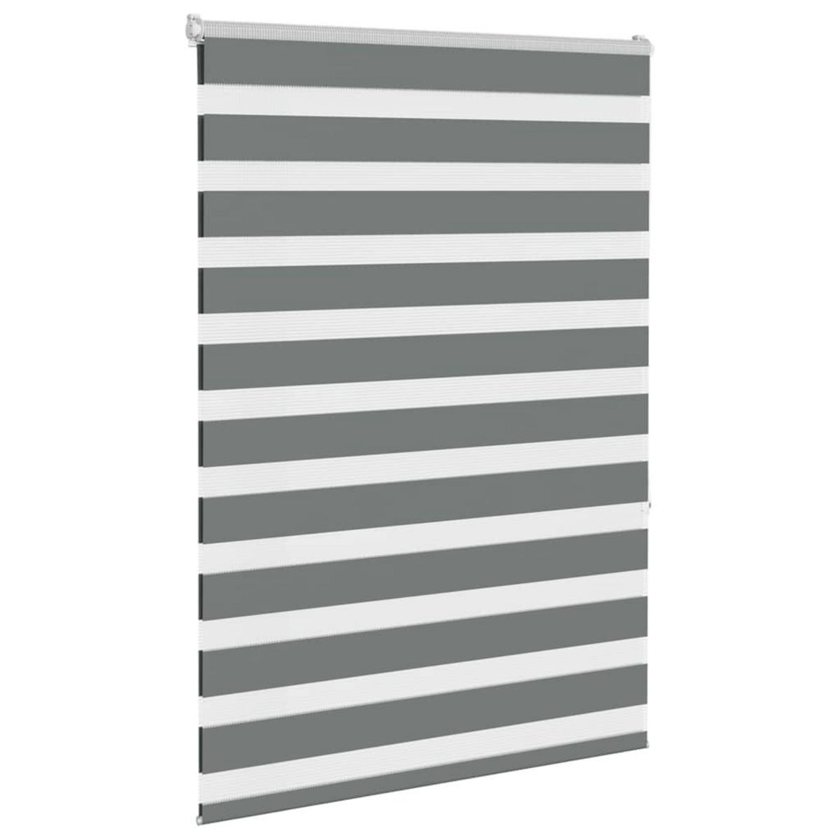VIDAXL Store zebre gris fonce largeur du tissu 105,9 cm polyester