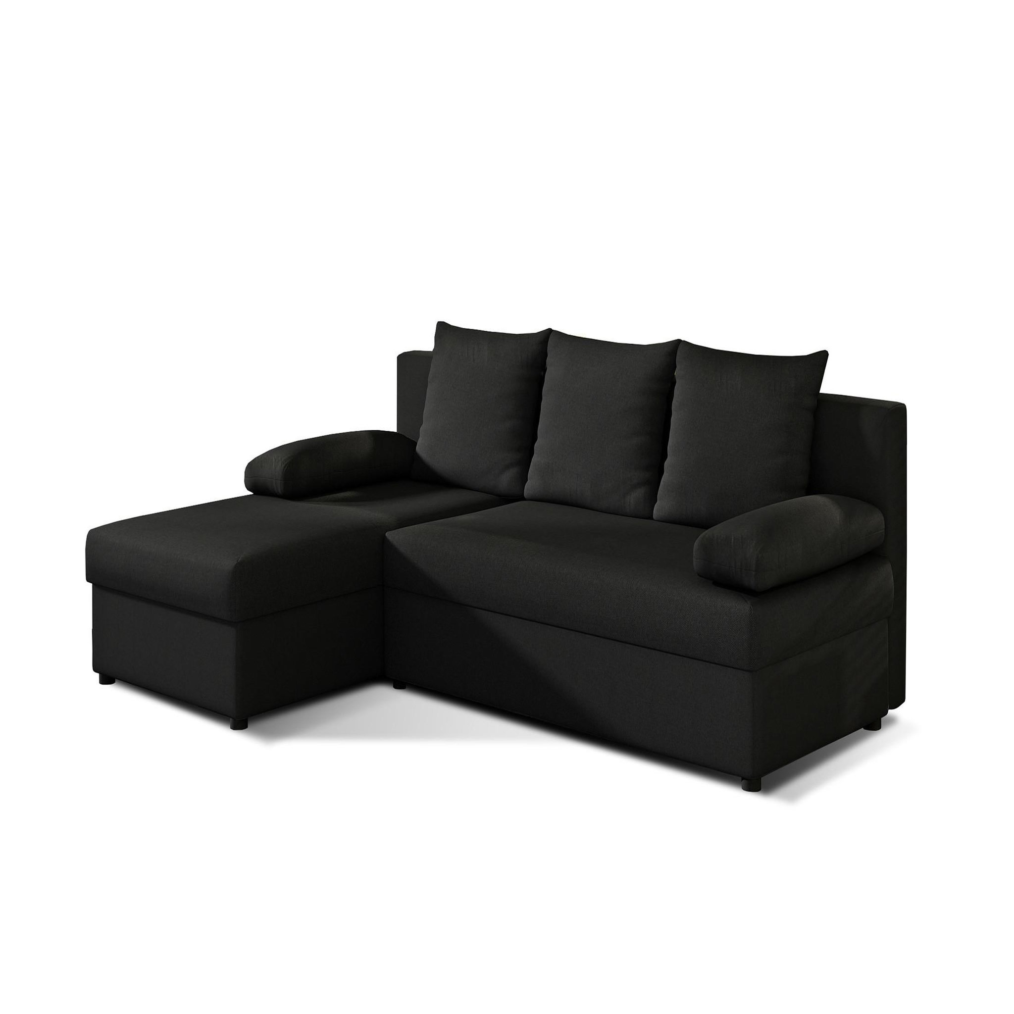 Voir la diapositive 4 : BEST MOBILIER Numancia - canapé d'angle réversible 4 places - convertible avec coffre - en tissu