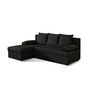 Voir la diapositive 4 : BEST MOBILIER Numancia - canapé d'angle réversible 4 places - convertible avec coffre - en tissu