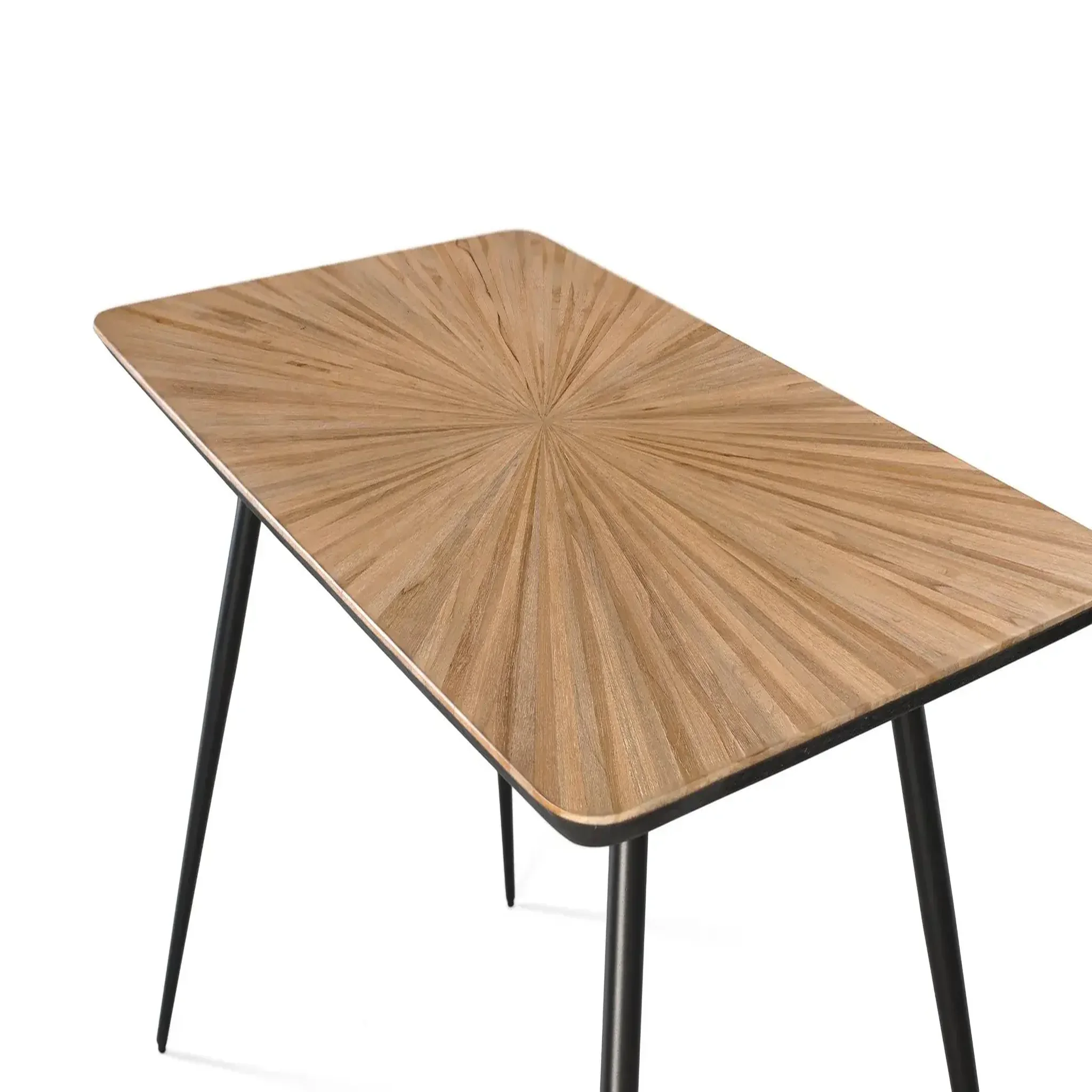 Voir la diapositive 4 : GINER Y COLOMER SL Tables à manger en bois de teck recyclé 150 cm style rustique moderne