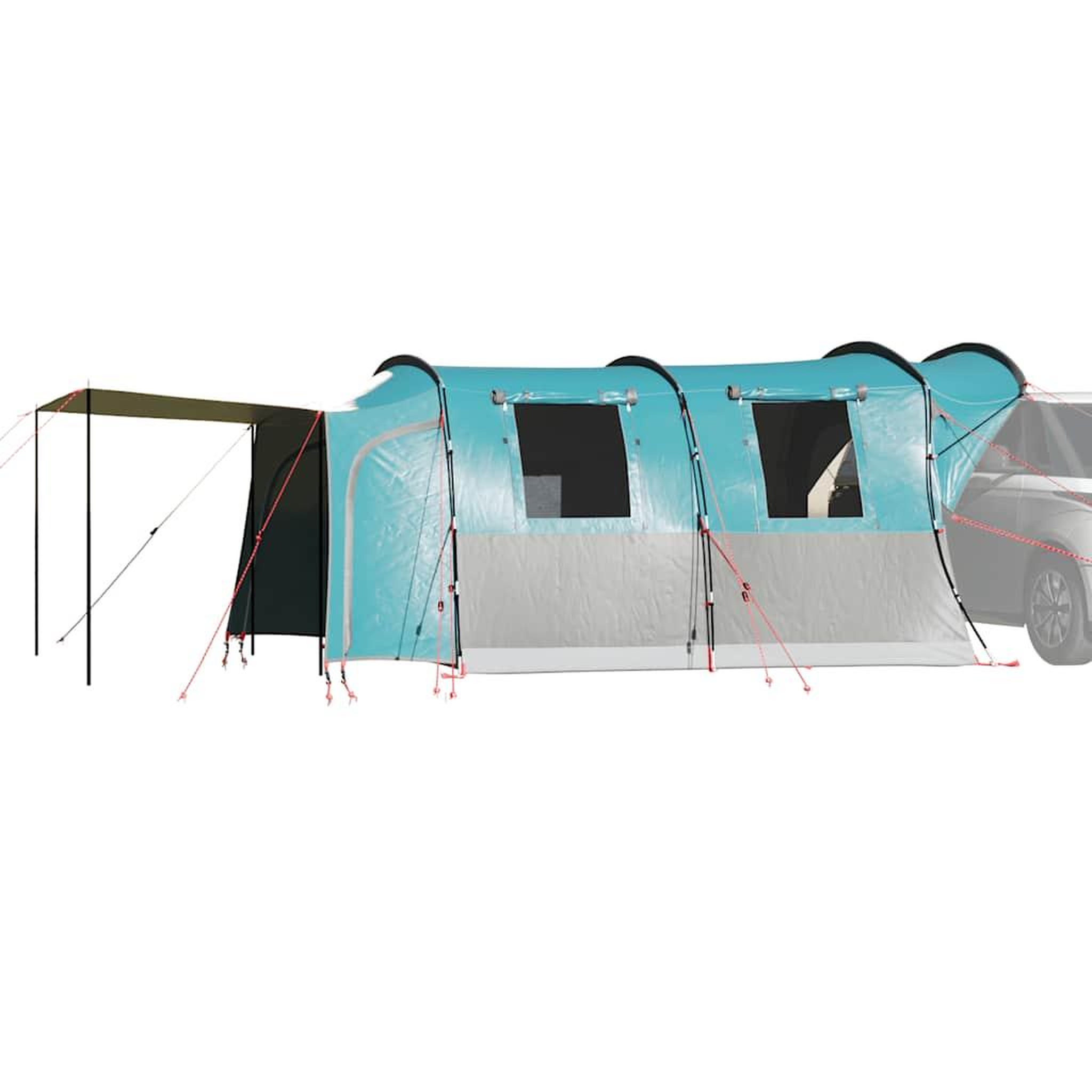 VIDAXL Tente de voiture 4 personnes bleu impermeable