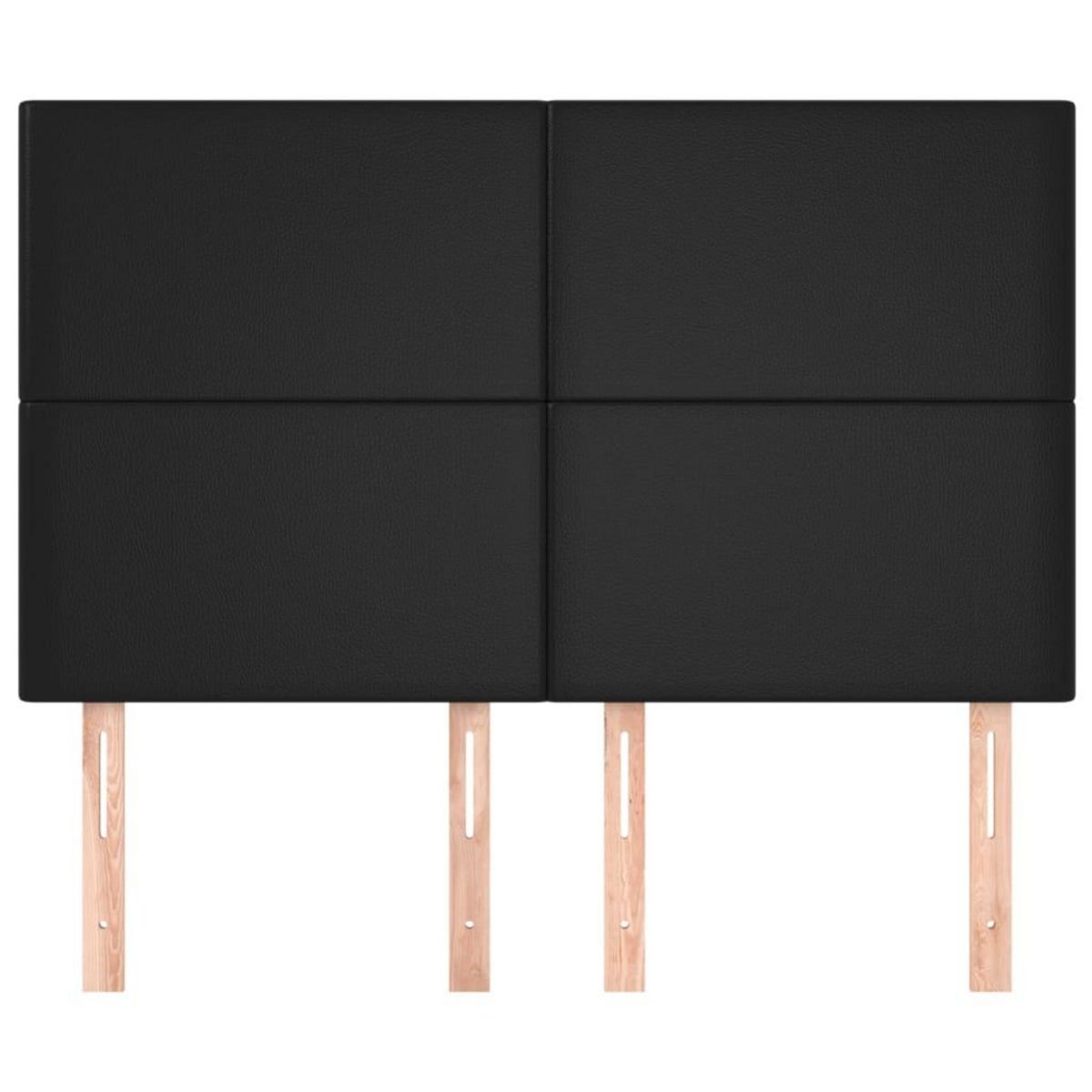 VIDAXL Tetes de lit 4 pcs Noir 72x5x78/88 cm Similicuir