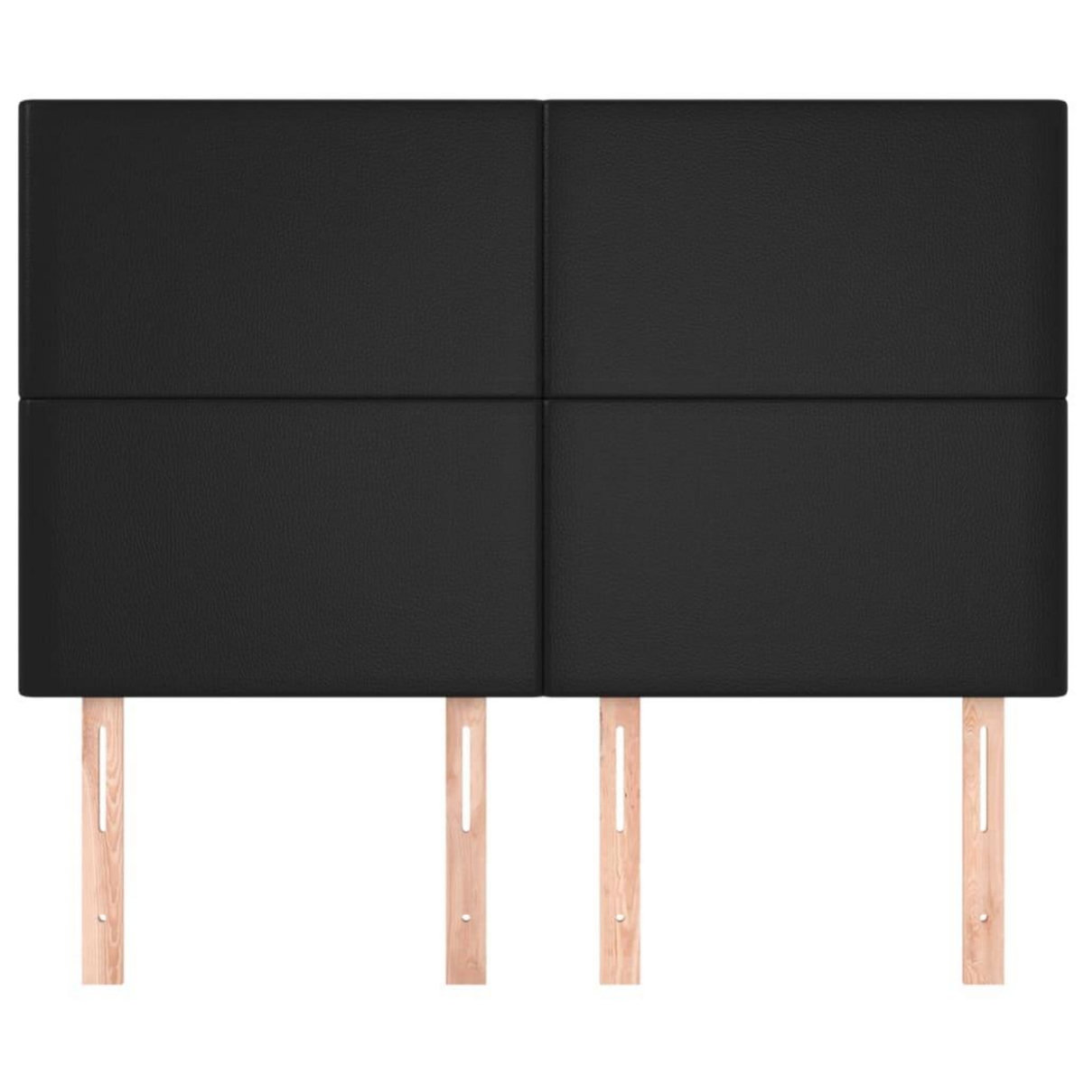 VIDAXL Tetes de lit 4 pcs Noir 72x5x78/88 cm Similicuir