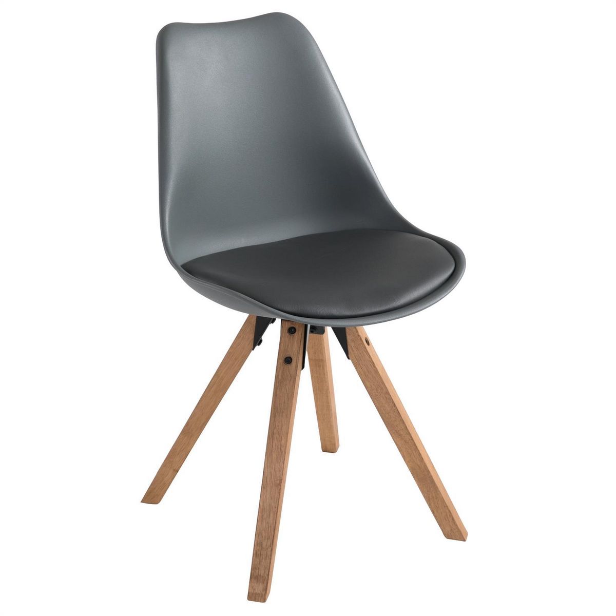 IDIMEX Lot de 4 chaises scandinaves TYSON, en synthétique
