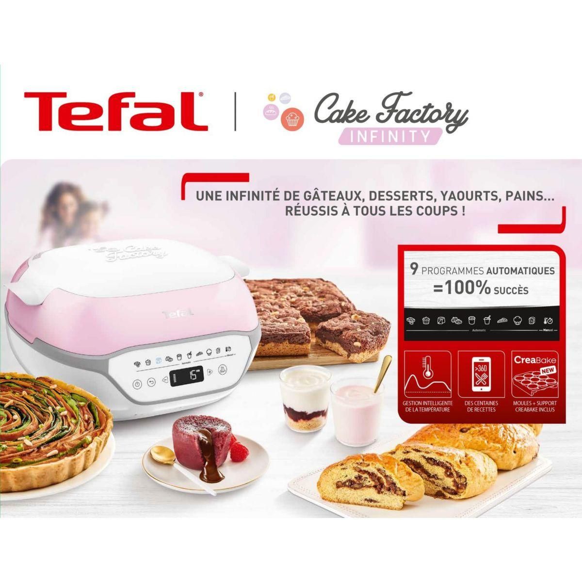 TEFAL Machine à gâteaux Cake Factory Infinity KD850110