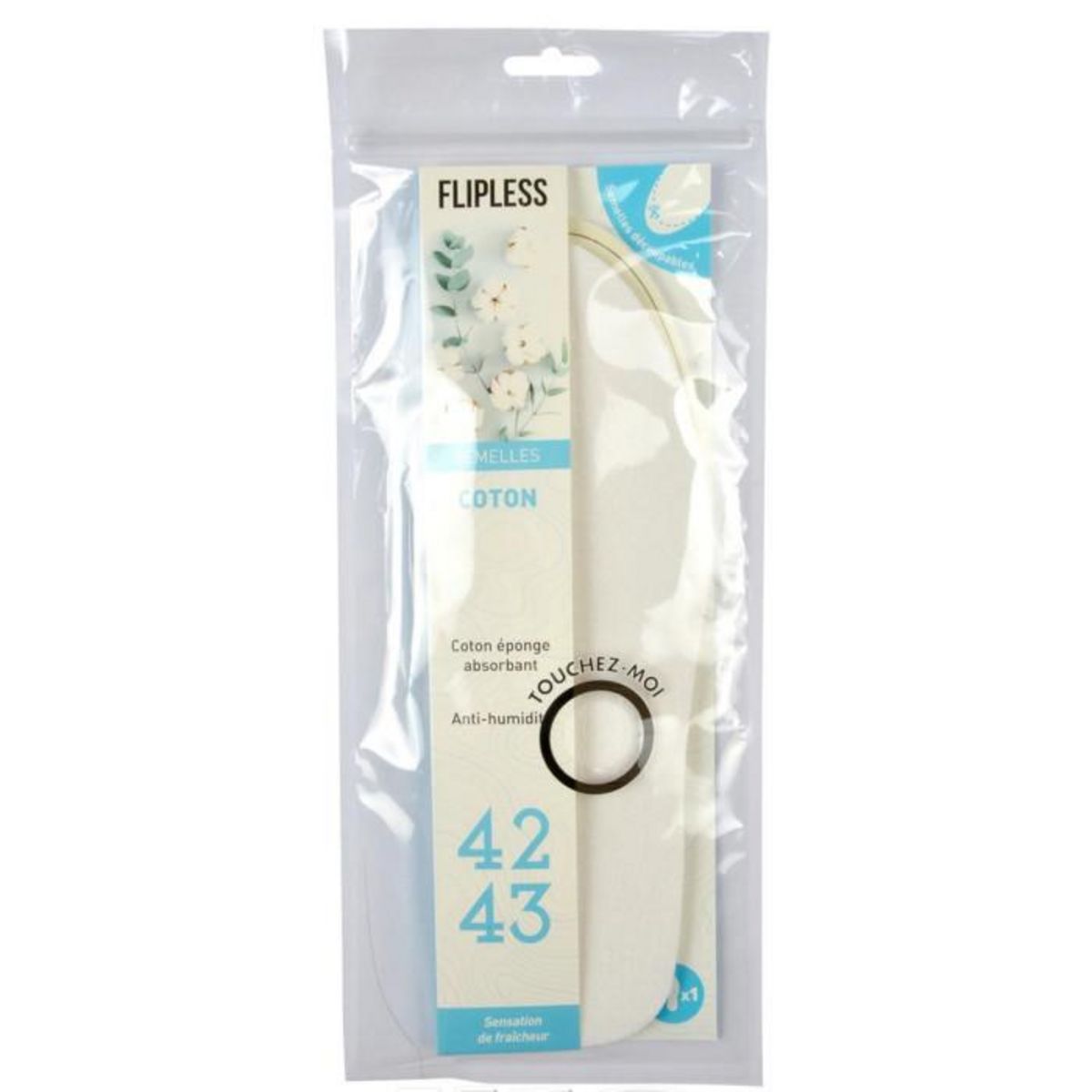 Paris Prix Semelles Chaussures  Coton  Taille 42/43 Blanc