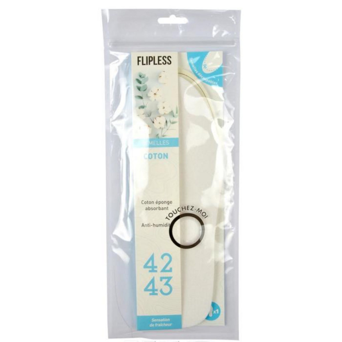 Paris Prix Semelles Chaussures  Coton  Taille 42/43 Blanc