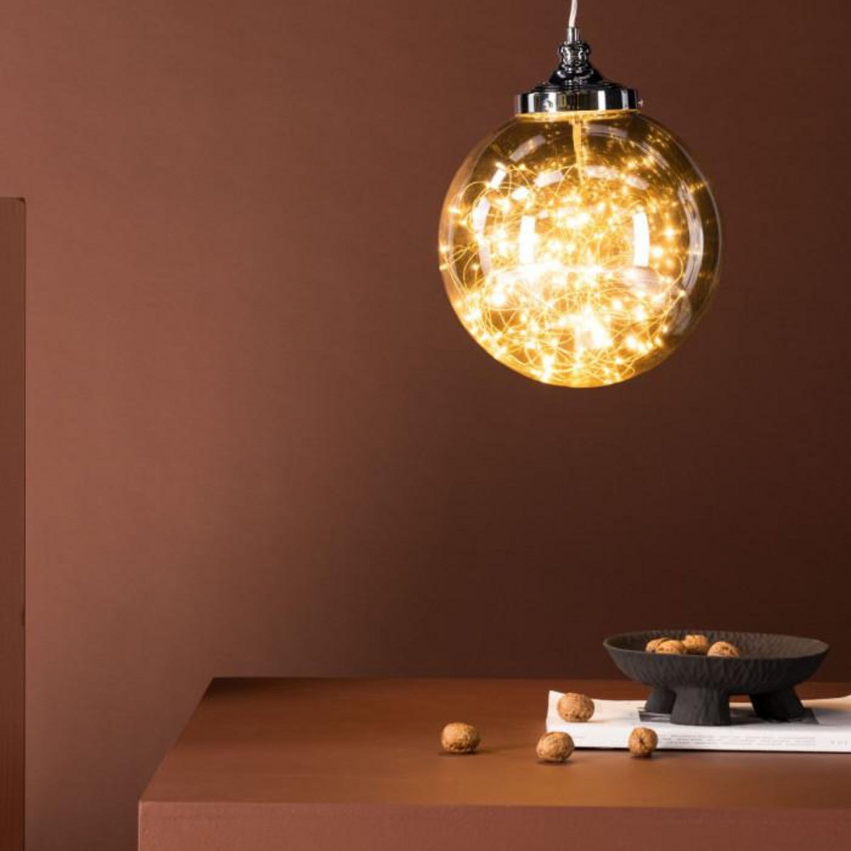 Paris Prix Lampe Suspension Design  Lemans  40cm Gris