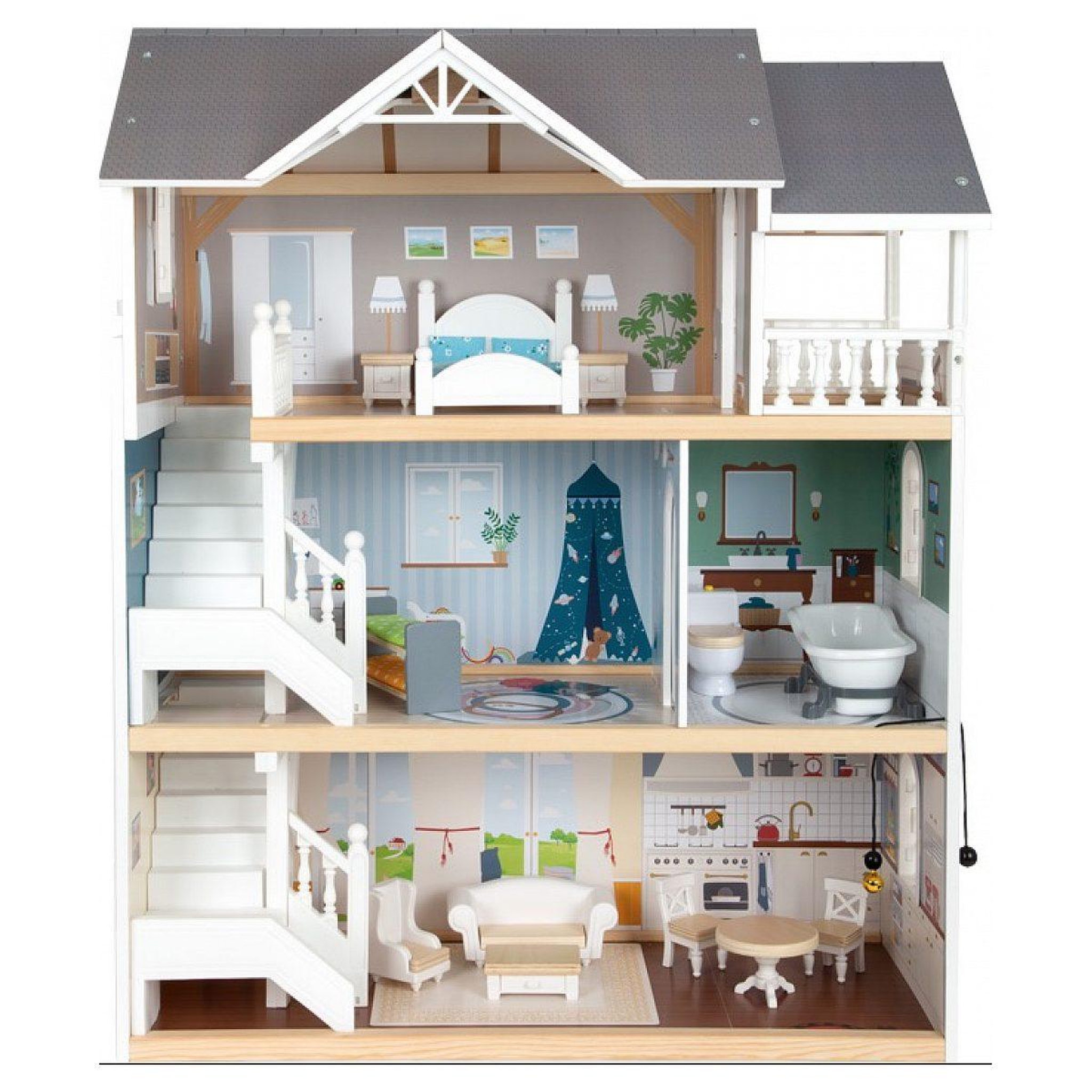 SMALLFOOT Maison de poupee villa et accessoires