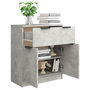 Voir la diapositive 4 : VIDAXL Buffet Gris beton 60x30x70 cm Bois d'ingenierie