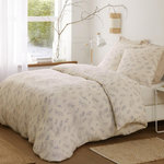 ATELIER DU COTON Housse de couette 240x220cm + 2 taies d'oreiller imprimées 100% gaze de coton
