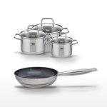 ELO Lot Poêle 24 cm Elo Profi Therm Platinum & 3 Faitouts Elo Citrin