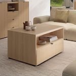 BEST MOBILIER Judy - table basse 100 cm - effet bois - 1 tiroir et 1 niche. Coloris disponibles : Marron