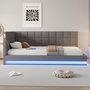 Voir la diapositive 4 : MERAX Lit simple rembourré 90x200cm