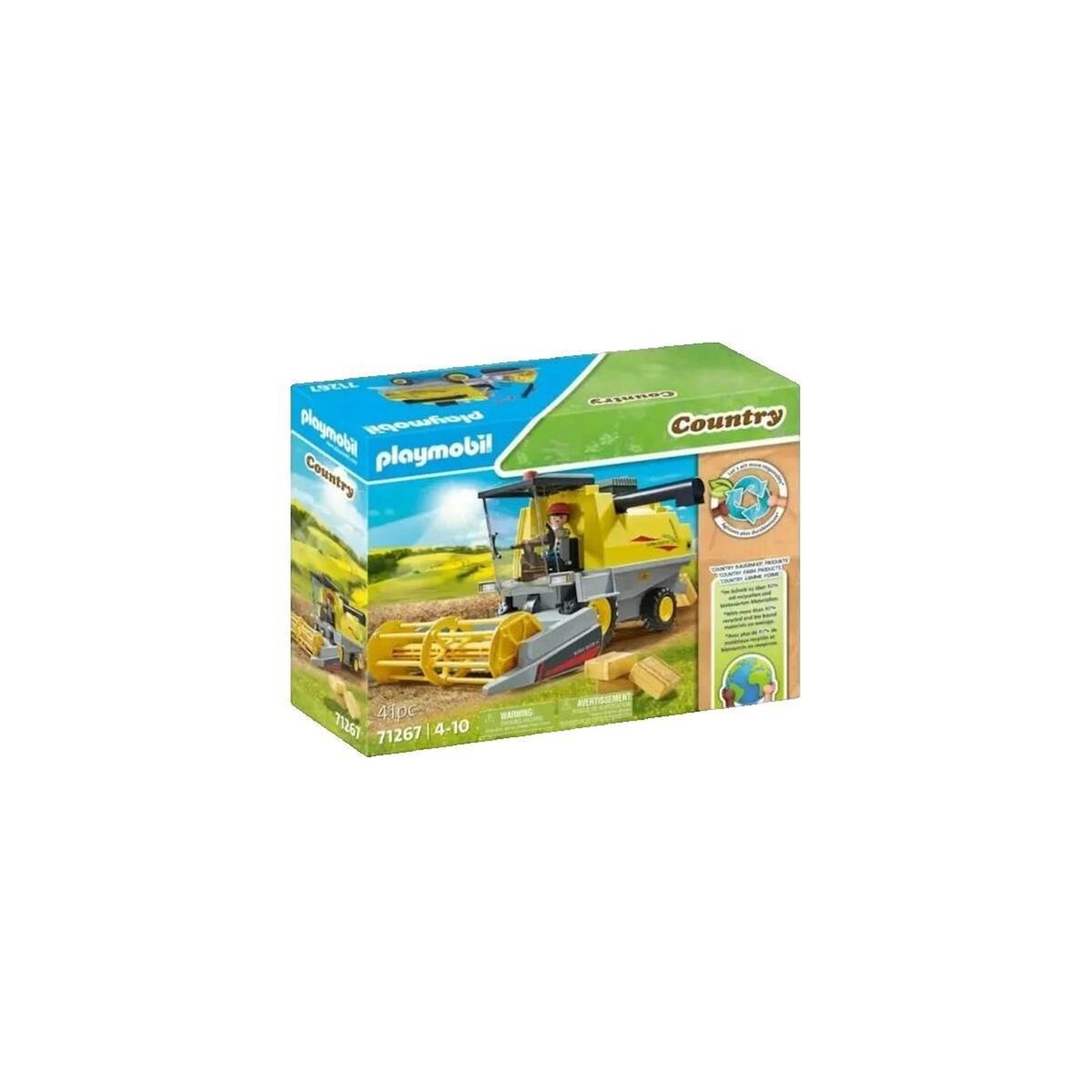 PLAYMOBIL Jouet Moissonneuse-batteuse Playmobil jaune