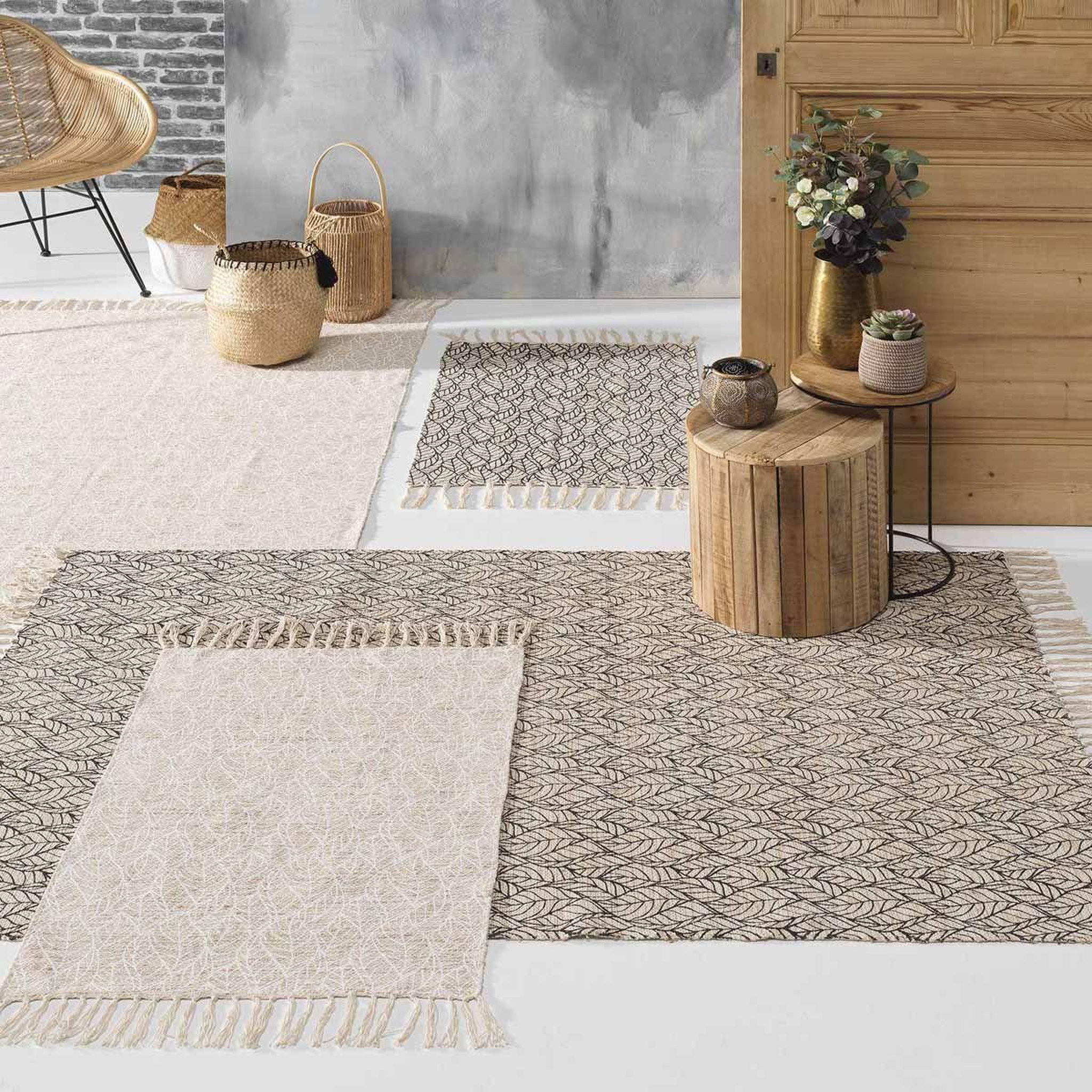 Voir la diapositive 3 : Douceur d'Intérieur Tapis déco à franges  kalinda  120x170cm blanc