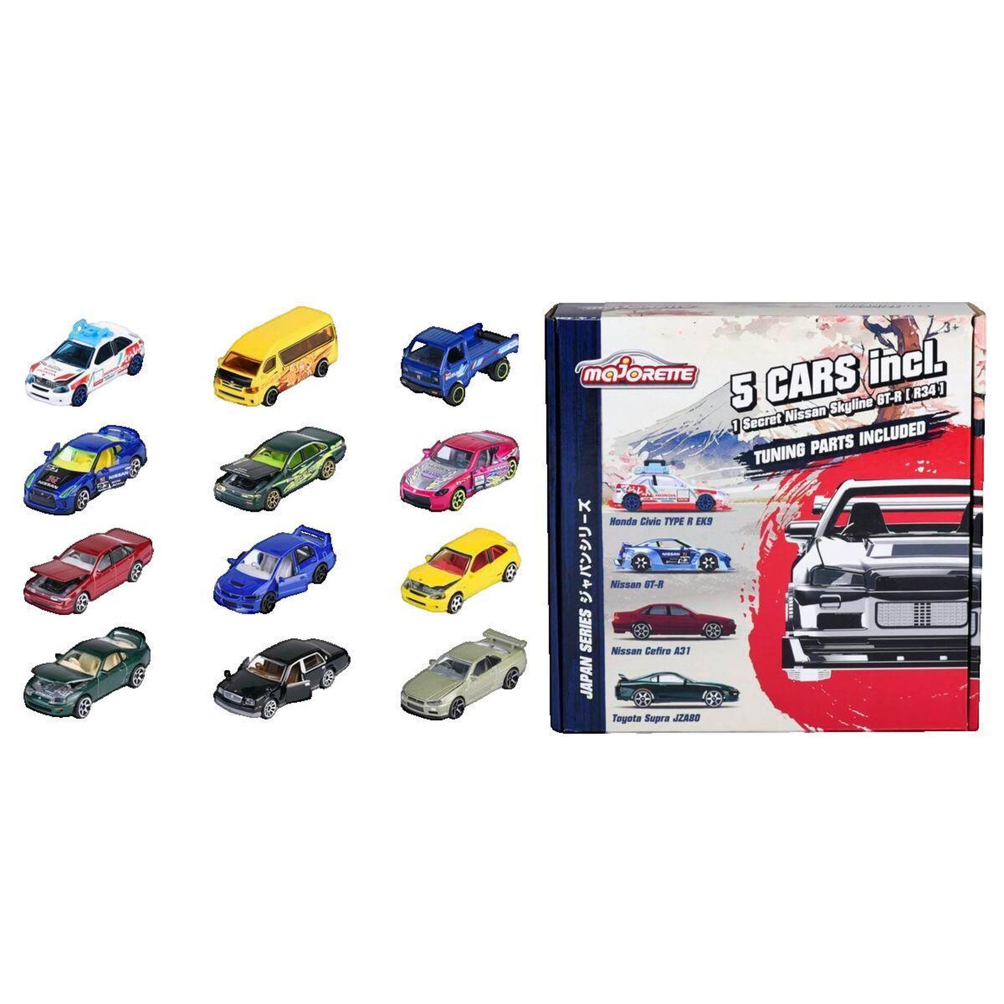 Majorette Coffret de véhicules miniatures Majorette Japan Bonus Series métal