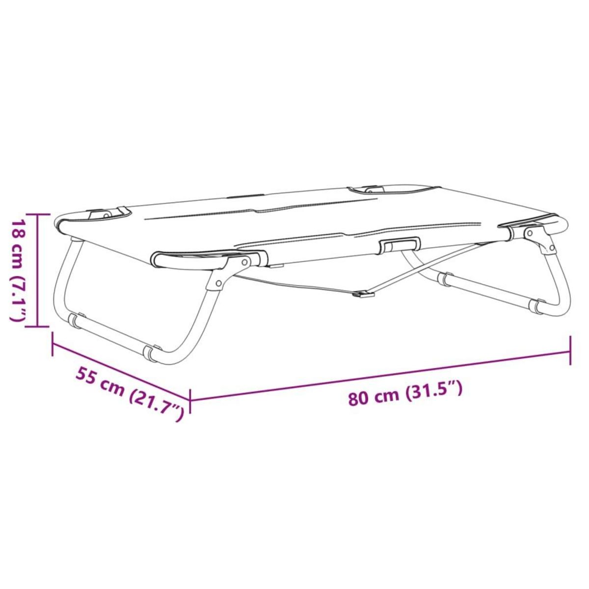 VIDAXL Lit pour chien pliable anthracite tissu Oxford et acier