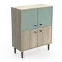 Voir la diapositive 3 : Buffet 4 portes style industriel L60cm SMART