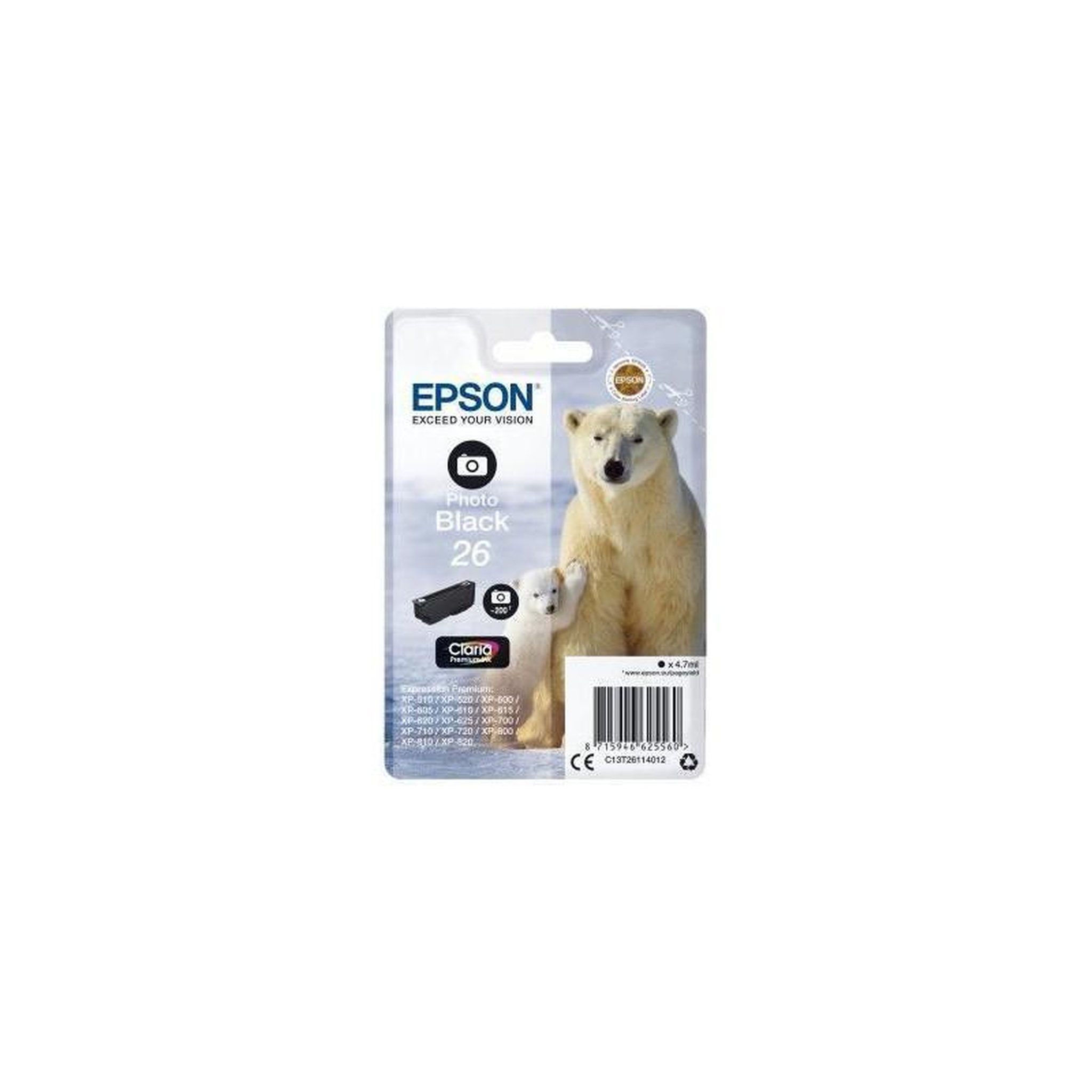 Epson Cartouche imprimante EPSON C 13 T 26114012 - noir